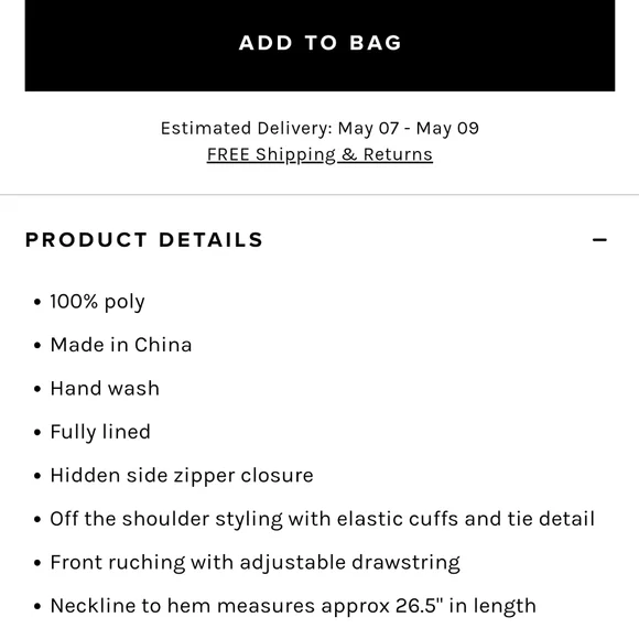 NWT More To Come Ruched Dress - Picture 8 of 8